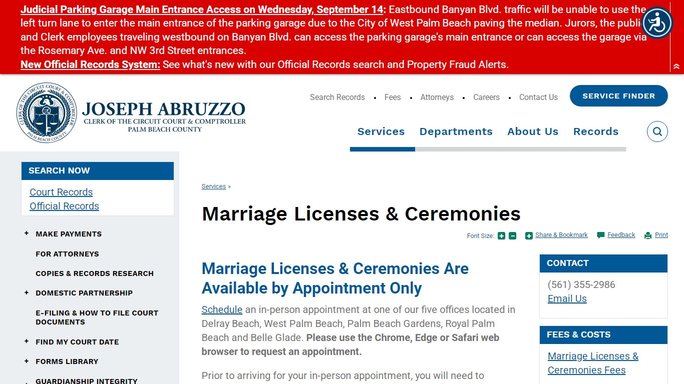 Marriage Licenses & Ceremonies | Clerk of the Circuit Court ...